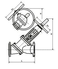 手動Y型料漿閥結構圖